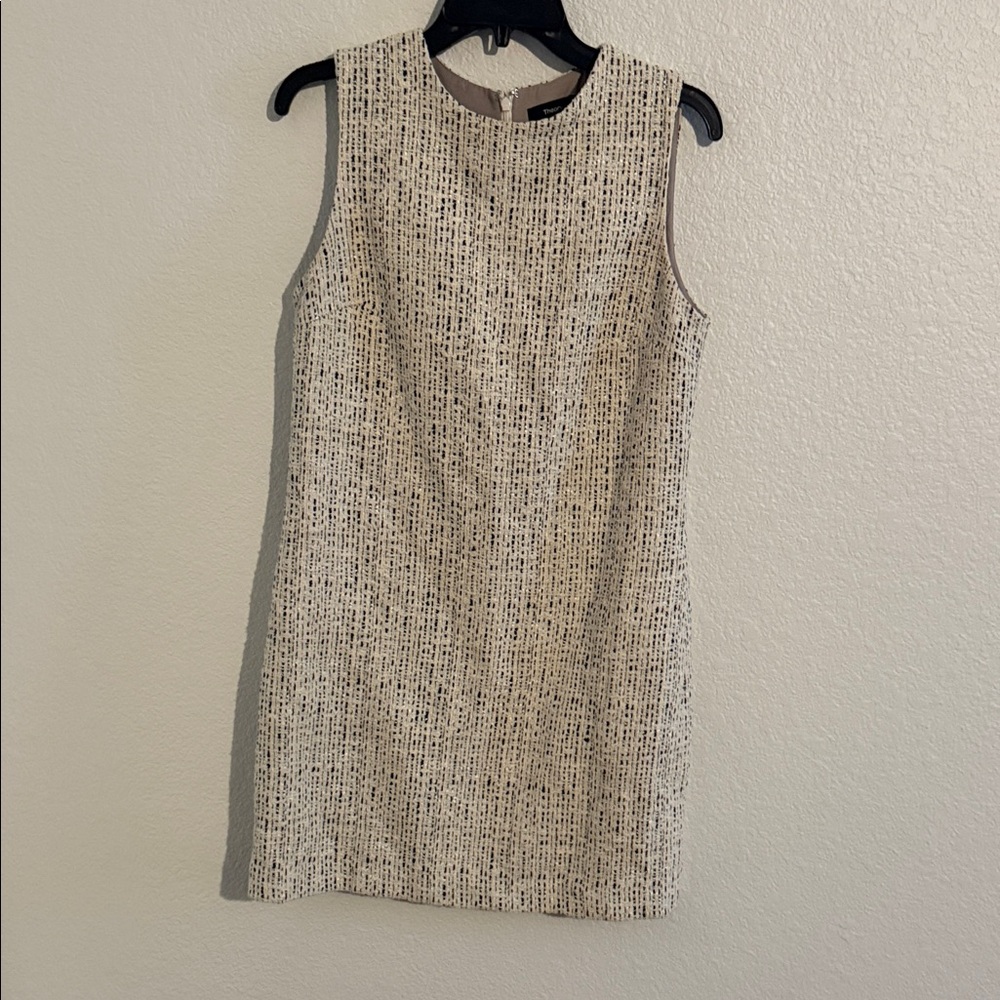 Theory Textured Cream Mini Dress